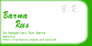 barna rus business card